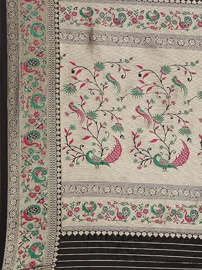 Pandadi Saree Women's Paithani Silk Saree With Unstitched Blouse