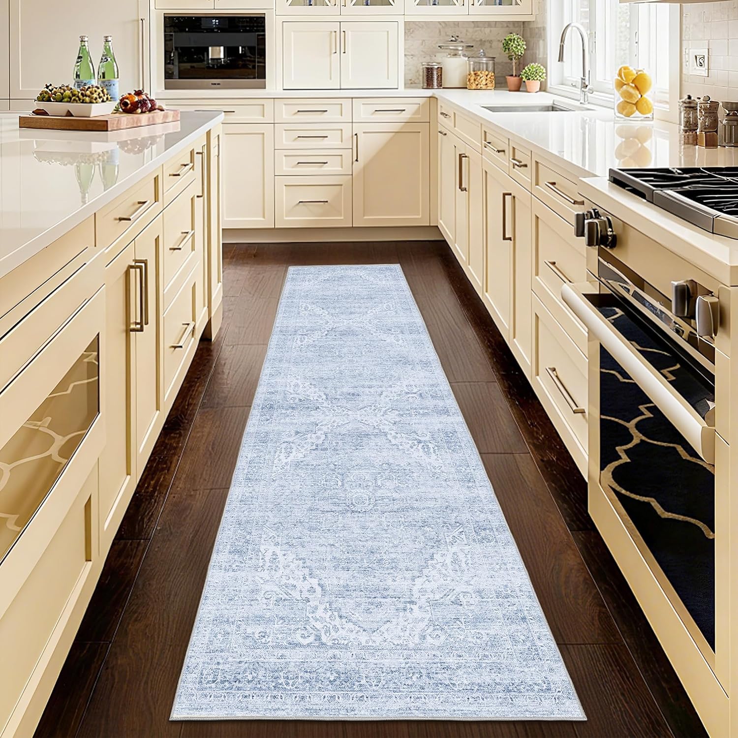 Washable Runner Rug 2x8 Runners for Hallways,Vintage Kitchen Runner Rugs with Non-Slip Backing Hallway Runner Rugs,Ultra-Thin Carpet for Bedroom, Entryway,Bathroom,Laundry Room - Image 6