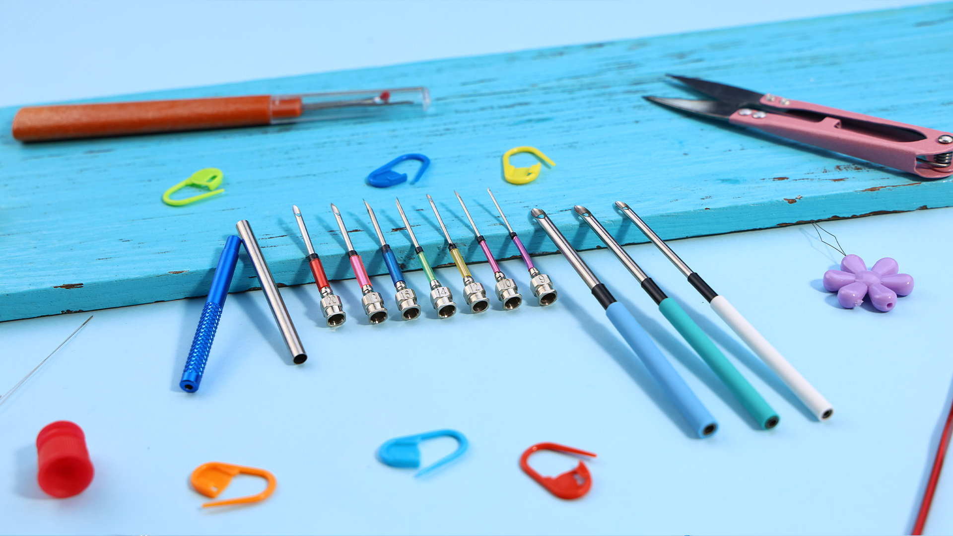 Punch Needle, 43 Pieces Punch Needle Tool and Instructions - Punch