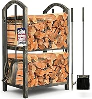 Vista 13 de Amagabeli - Cubierta de estante de leña de 4 pies, resistente a la intemperie, al aire libre, resistente, impermeable, 600D, tela Oxford