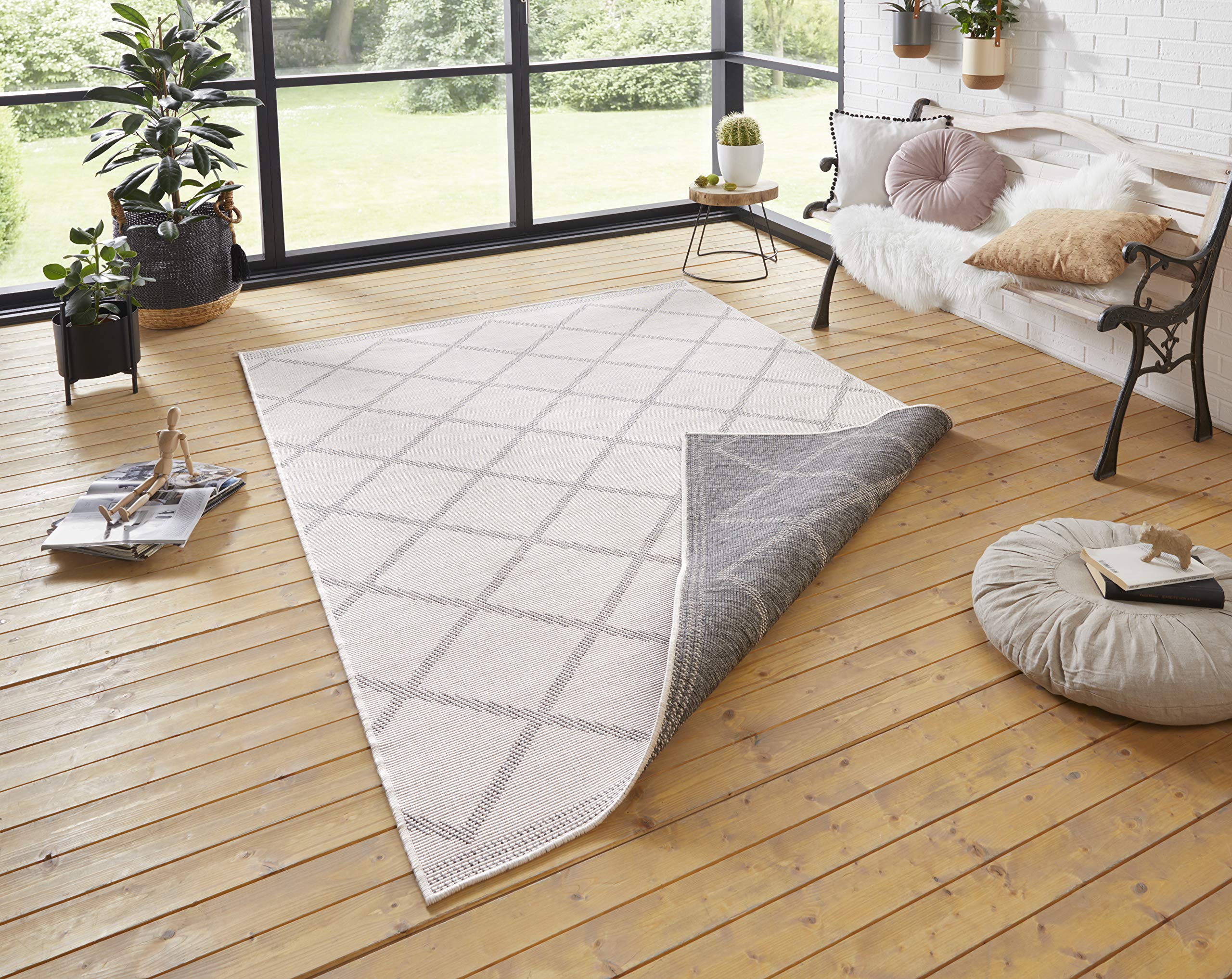 Tapis réversible Corsica bougari en textile résistant à l'eau facile à nettoyer