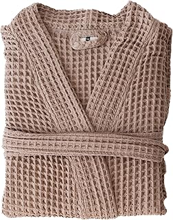 Womens Kimono Waffle Robe - Lightweight 100% Turkish Cotton Housecoat for All-Day Lounging - Bathrobe for Shower