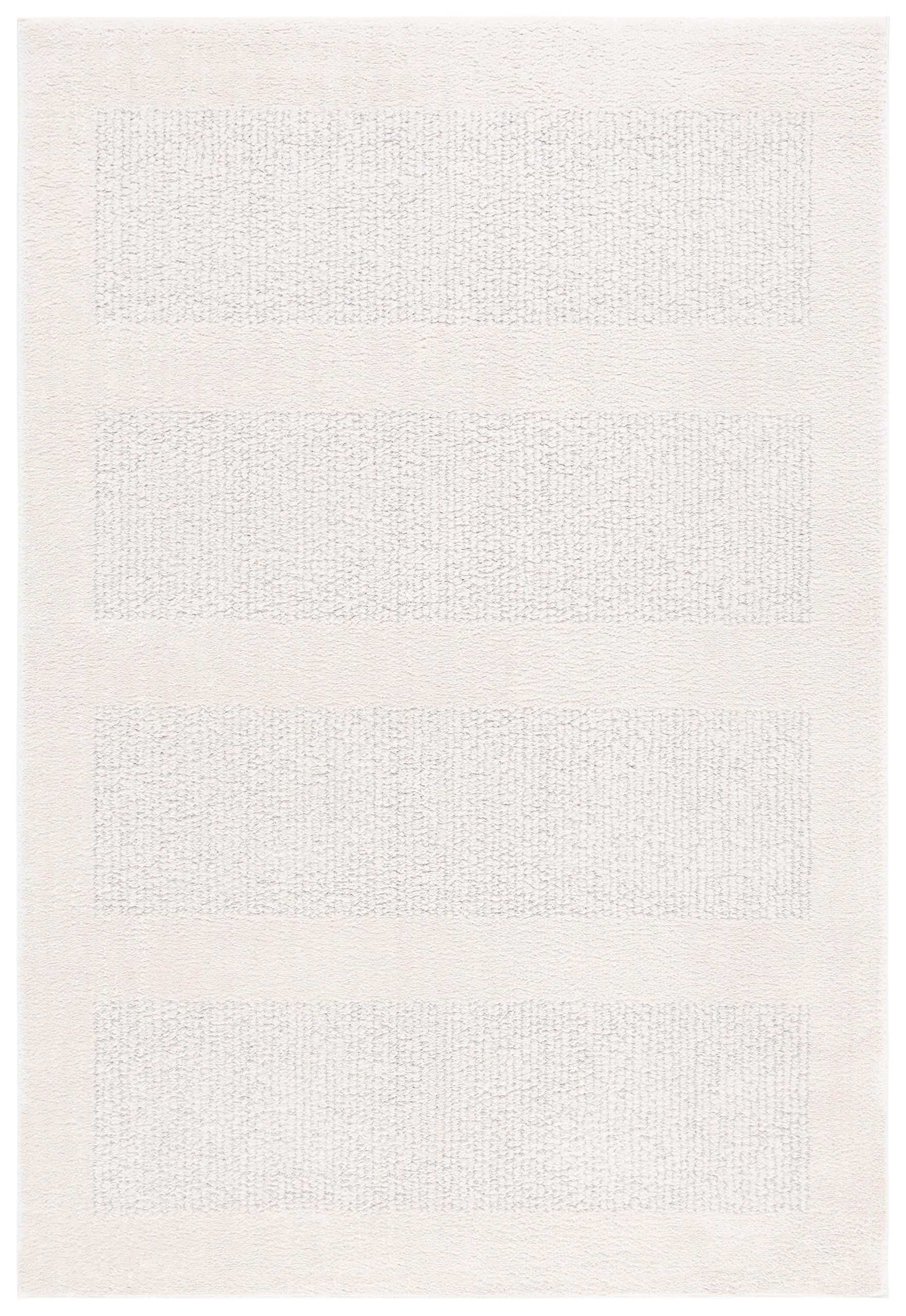 SAFAVIEH Tappeto Geometrico perSoggiorno, Sala da pranzo, Camera da letto - Melody Collection, A Pelo Corto, Avorio e grigio, 91 X 152 cm
