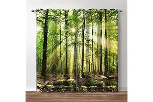Green Forest Curtains For Living Room Bedroom
