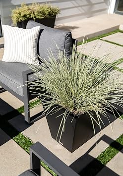 Veradek Pure Series Nobleton Plastic Planter - Large Pots for Indoor or Outdoor Porch/Patio | Durable All-Weather Use with Drainage Holes | Modern Planter Decor for Flowers, Shrubs, Trees