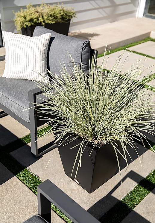 Veradek Pure Series Nobleton Plastic Planter - Large Pots for Indoor or Outdoor Porch/Patio | Durable All-Weather Use with Drainage Holes | Modern Planter Decor for Flowers, Shrubs, Trees