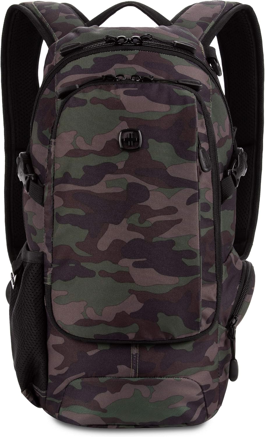 SwissGear 3598 Backpack, Narrow Daypack, Ideal for Commuting and School, Camo/Green - Image 8