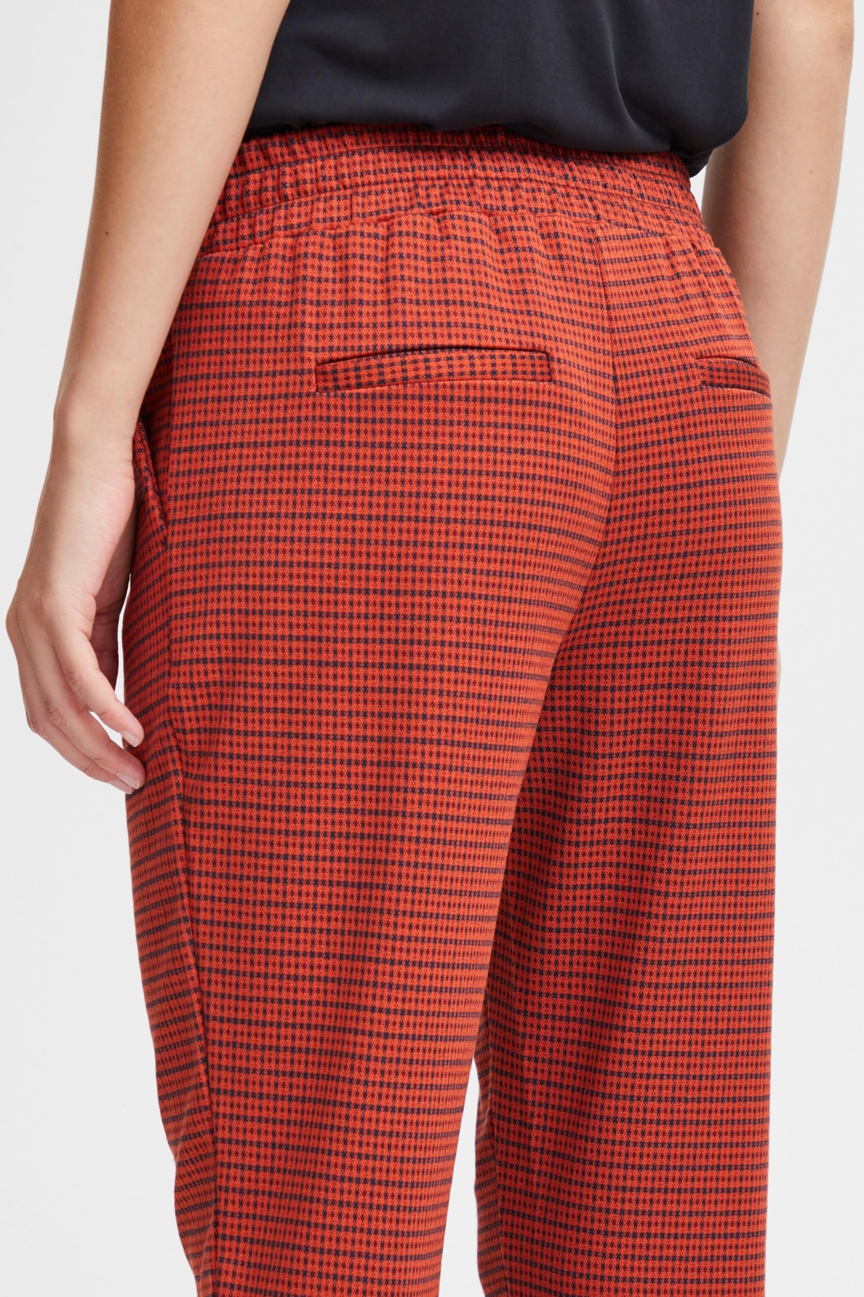 ICHI IHKATE Cameleon PA Damen Hose Stoffhose mit Stretch Enger Schnitt Elastikbund