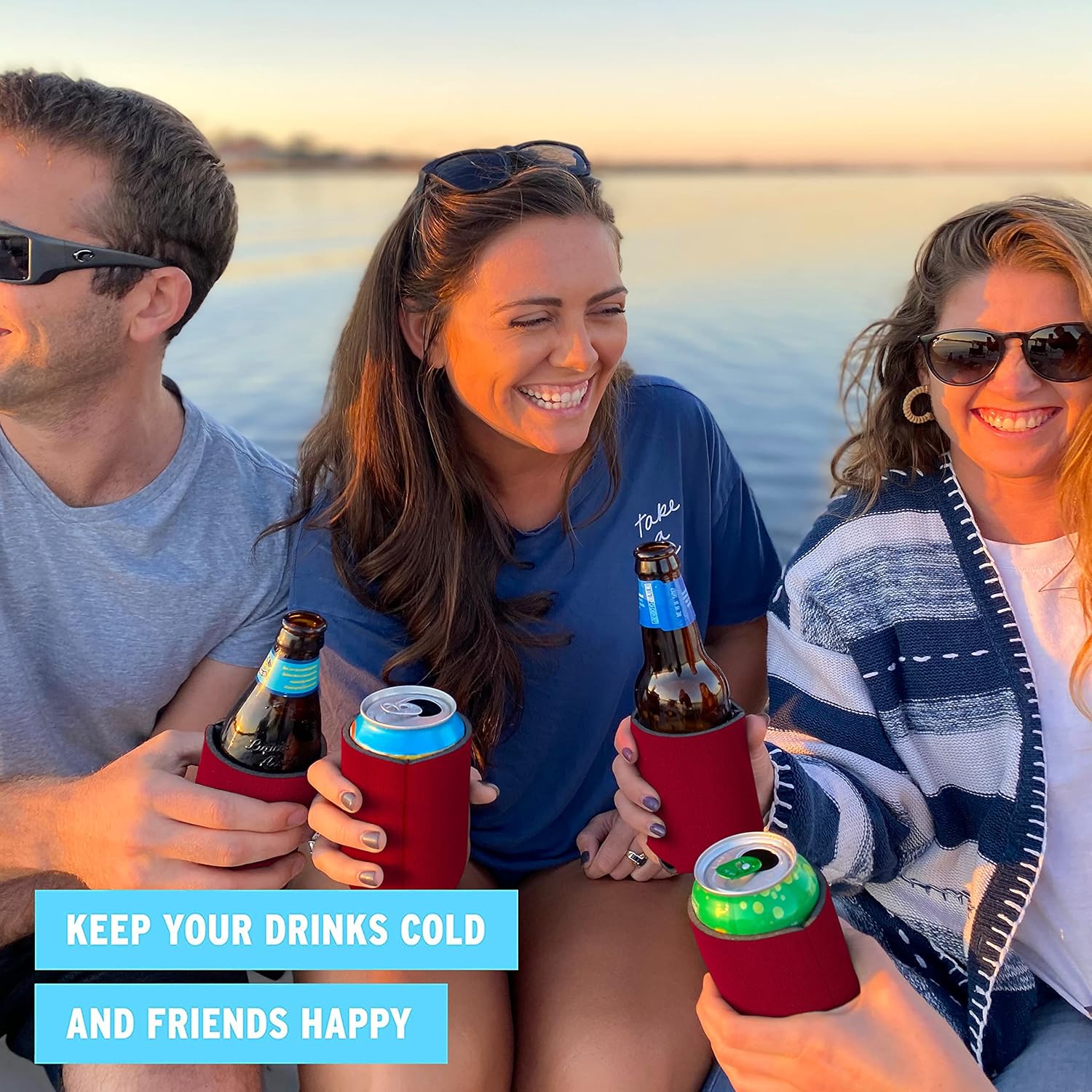 Blank Beer Can Cooler Sleeves (110-Pack) Soft Insulated Beer Can Coolies - HTV Friendly Blank Koolies in Bulk for Beer Cans & Bottles - Coolie Blanks for Vinyl Projects & Wedding Favors (Red) - Image 5