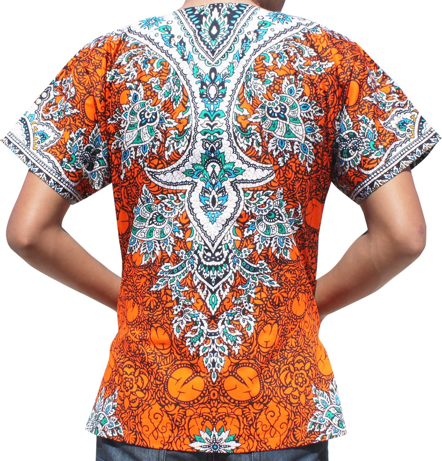 RaanPahMuang Unisex Dashiki Shirt African Freedom Short Sleeve Radiant Colors - Image 2