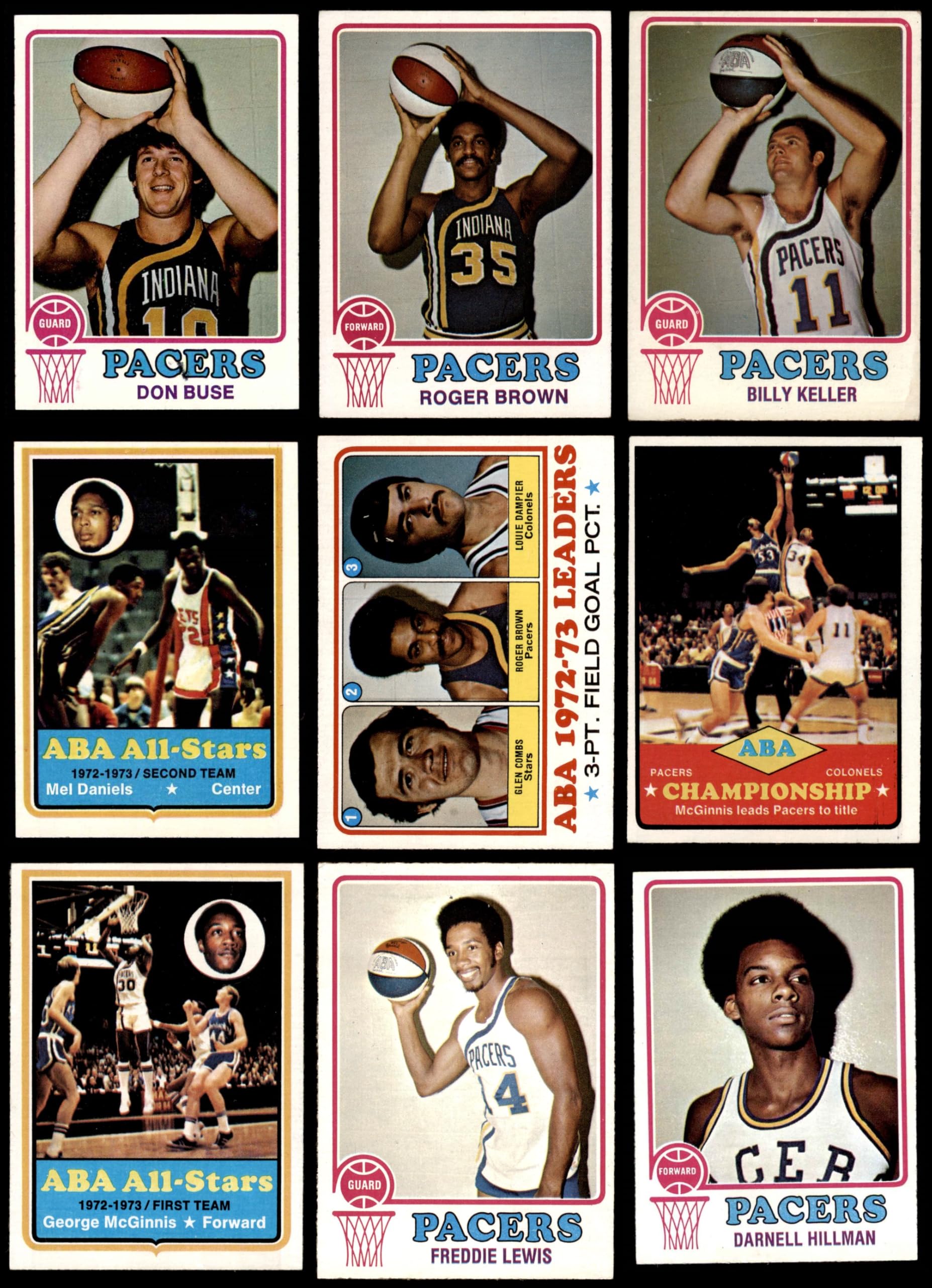 1973-74 Topps Indiana Pacers Team Set Indiana Pacers (Set) EX+ Pacers