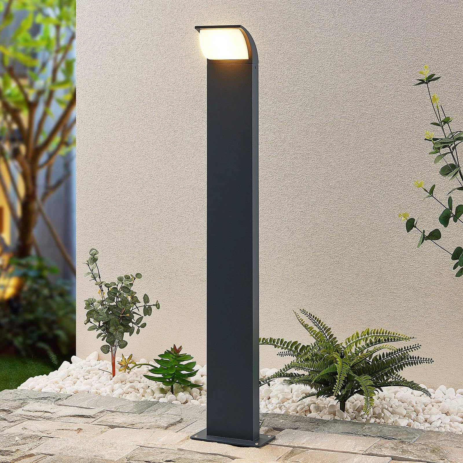 Lucande LED Wegeleuchte Pollerleuchte anthrazit 80 cm IP65 Außenleuchte