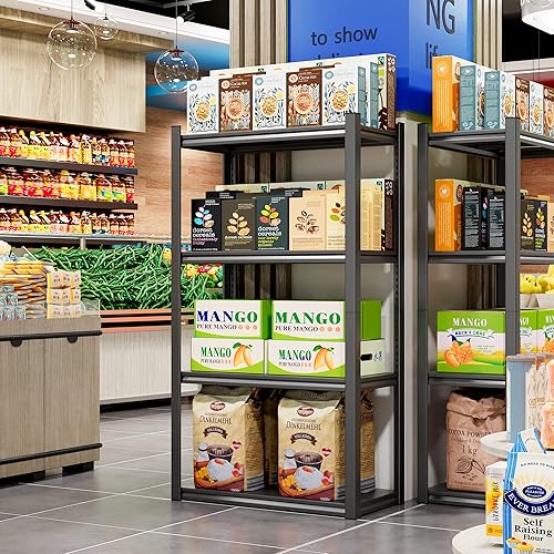 Miniatura 5 de Raybee Estantería de garaje ajustable para garaje, estantería de metal de 4 niveles, estantes de metal industriales para almacenamiento, estante de