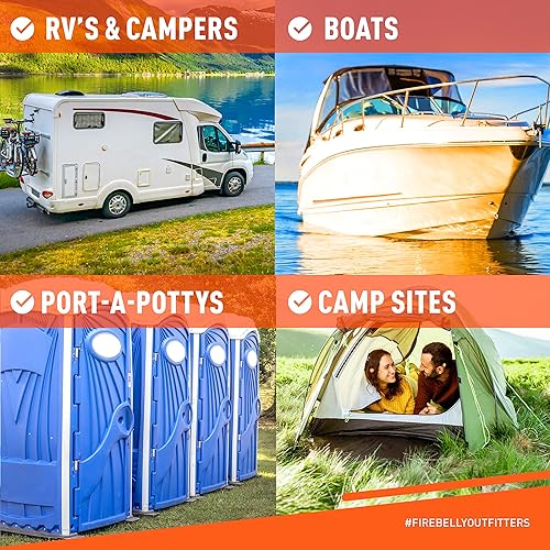 Miniatura 4 de Papel higiénico para caravana tanque séptico fabricado de forma segura en los Estados Unidos 8 rollos 2 capas 500 hojas pañuelos de baño de