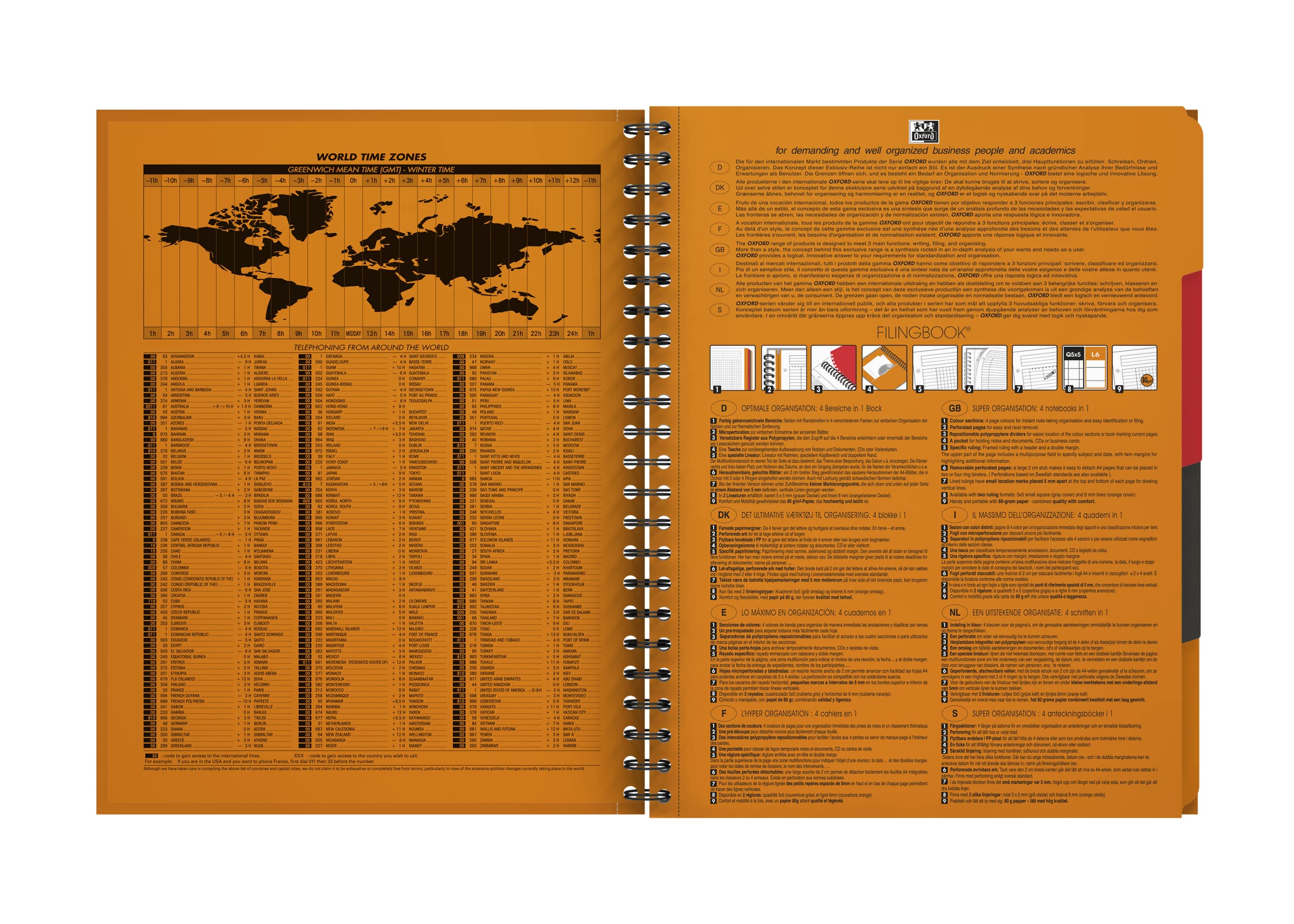 Oxford International Spiraalnotitieblok A4 – Gelinieerd, 80 G/m² Papier, Dubbele Spiraal, Microperforatie – Met Scribzee App-compatibiliteit