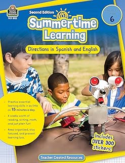 Summertime Learning Grd 6 - Spanish Directions (English and Spanish Edition)
