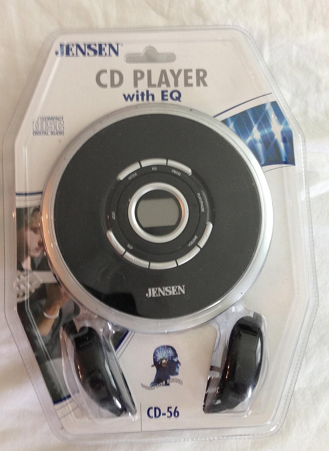 Portable Jensen Audio Model CD-56 Personal CD Player with EQ - Brand New