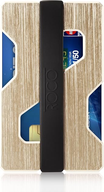 Roco MINIMALIST Aluminum Slim Wallet RFID BLOCKING Money Clip - Futuristic Design