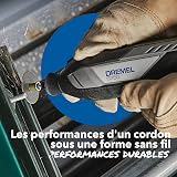 Dremel 8250 12V Outil rotatif sans fil 5 000-30 000 tr/min Outil multifonction sans balais avec étui souple, 5 accessoires, 1 batterie + chargeur pour poncer, fraiser, graver, couper - 5