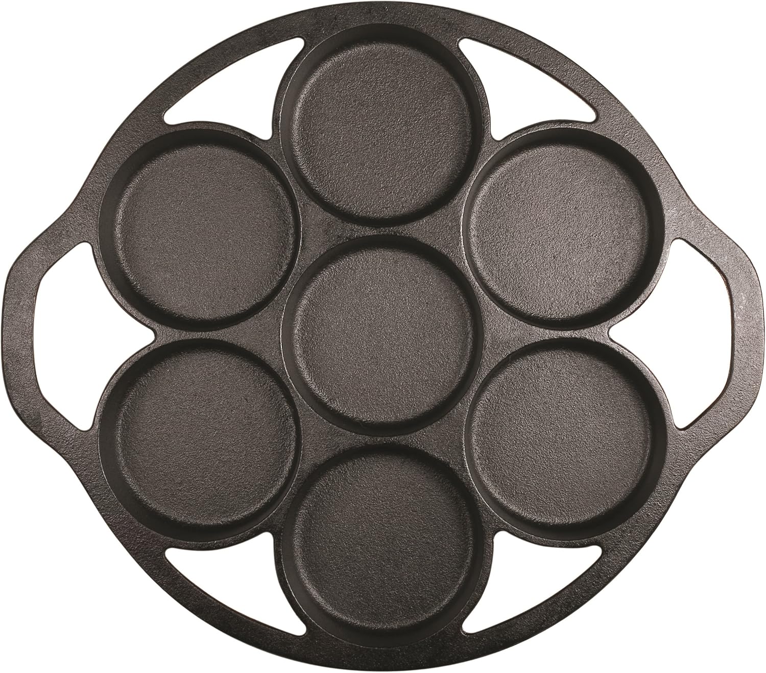Lodge Cast Iron Mini Cake Pan. Pre-seasoned Cast Iron Cake Pan for Baking Biscuits, Desserts, and Cupcakes.