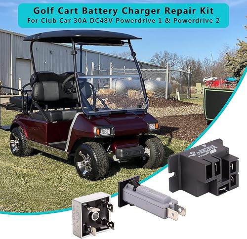 Miniatura 3 de 10L0L Kit de reparación de cargador de batería para carrito de golf para Club Car 30A DC48V Powerdrive 1 y Powerdrive 2, incluye rectificador y relé