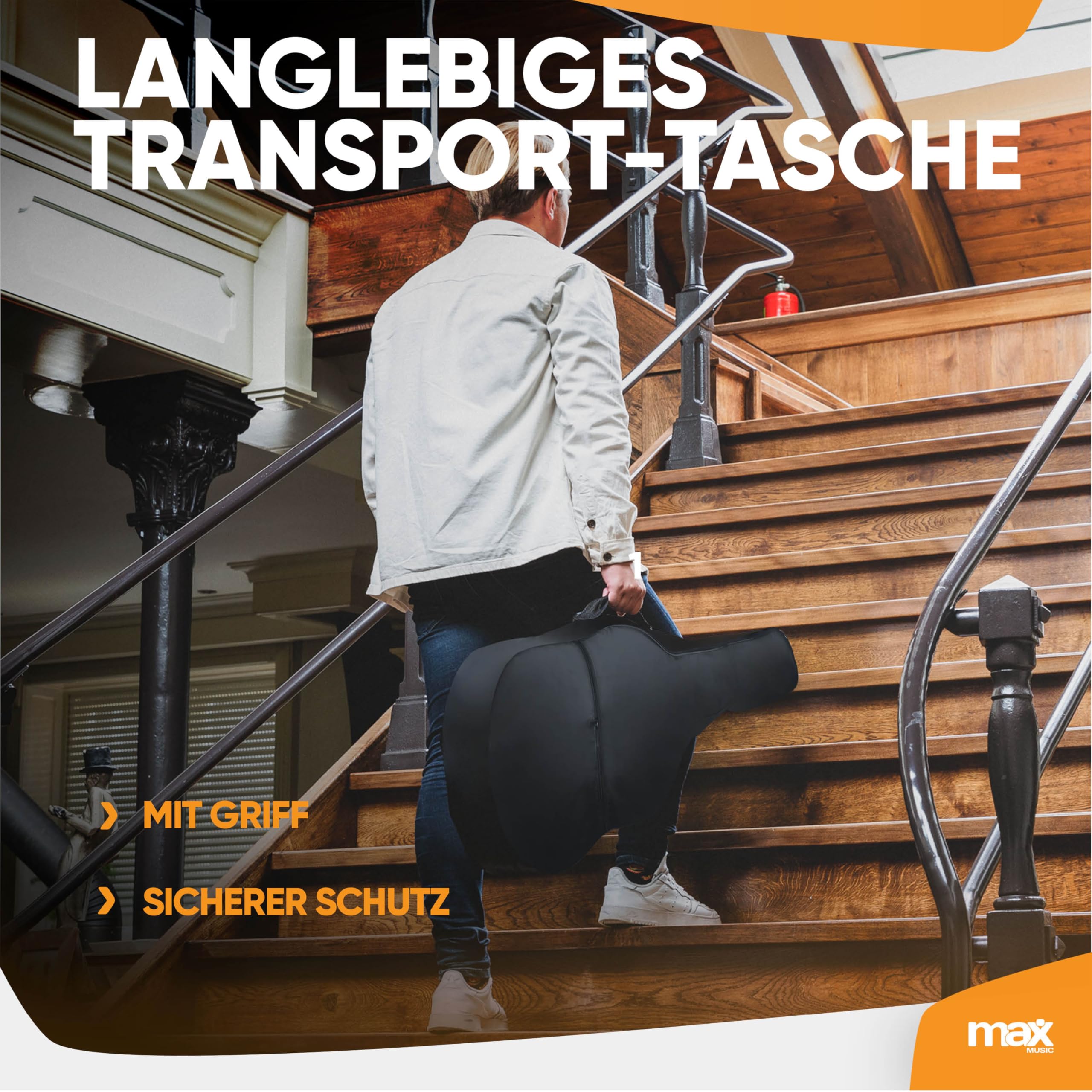MAX GigKit E-Gitarrenset inklusive u. a. Gitarrenständer – Schwarz