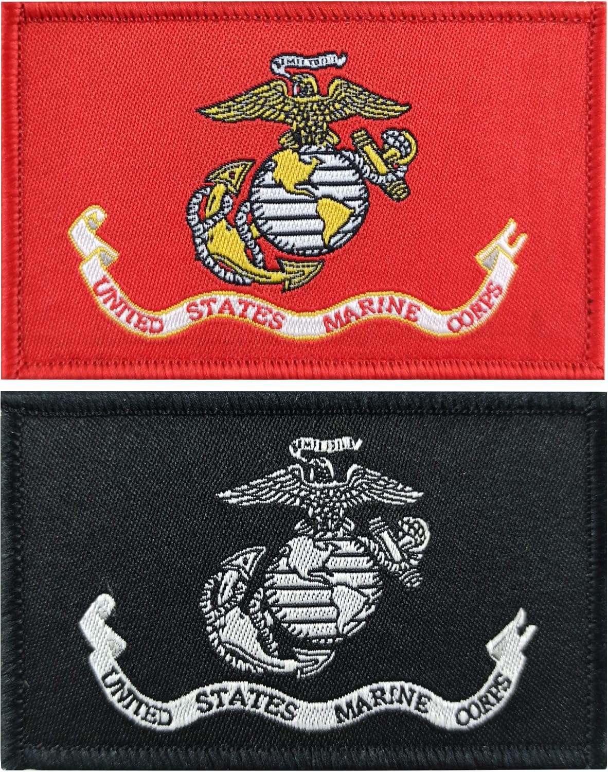 JBCD 2 Pack US Marine Corps Flag Patch Army Force Flags Tactical Patch Pride Flag Patch for Clothes Hat Patch Team Military Patches