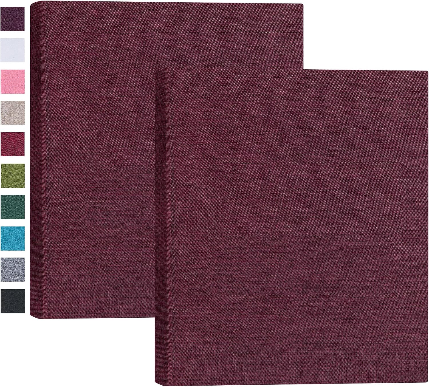 Mublalbum 2 Pack Small 8x10 Photo Album, 52 Pockets, Linen Cover,Gray