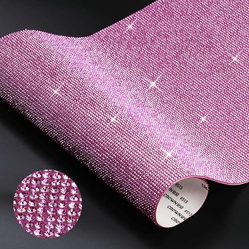 BEADSLAND Lámina de diamantes de imitación autoadhesiva con purpurina para decoración de automóvil, regalos de bricolaje, 15.75 x 9.45 pulgadas