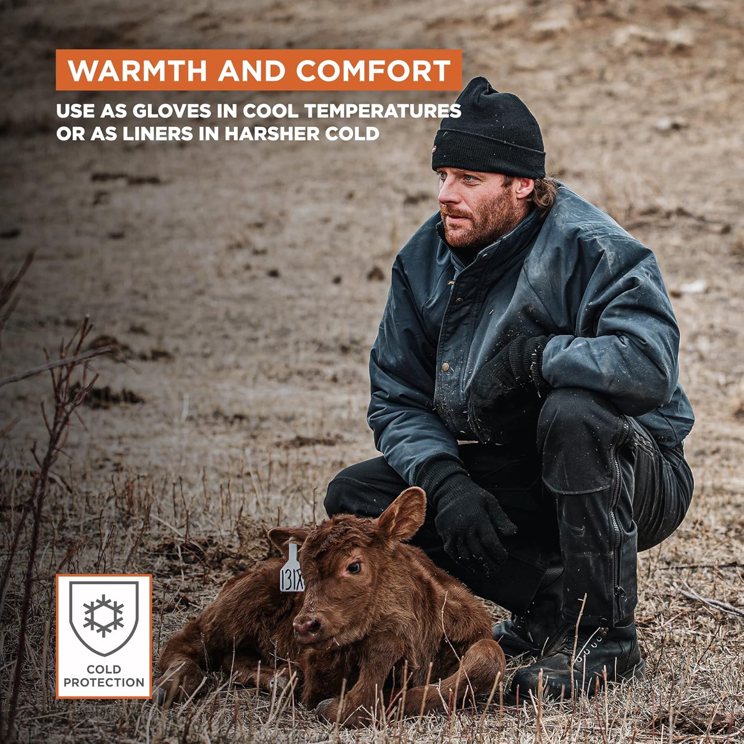 RefrigiWear Heavyweight Acrylic Loop Terry Knit Glove Liners - Pack of 12 Pairs - Image 4