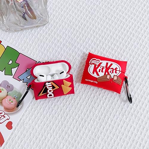 Miniatura 4 de Paquete de 2 Aerymli 3D Chocolates + Tortilla Chips Funda para Airpods Pro, 3D Lindo Kawaii Cool Unique Food Chocolates Tortilla Chips Shape Kids