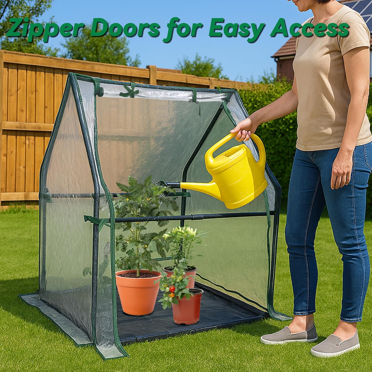 Gardzen Mini Greenhouse Indoor with Waterproof Bottom, Heavy Duty Portable Green House for Outdoor, Ideal for Seed Starting, Germination and Weather Protection, 36.2"(L) x 36.2"(W) x 42.5"(H) 36”(L) x36”(W) x42”(H)