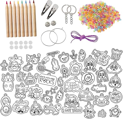 Miniatura 6 de Just Play Disney y Pixar Turning Red Deluxe Shrinky Dinks Shrink & Wear Juego de joyas de más de 100 piezas, juego de actividades de arte y