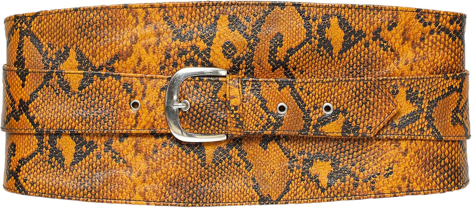 Woman's Genuine Leather Obi Sash Wrap Tie Plus Size Corset Waist Cincher Wide biker Buckle Belt