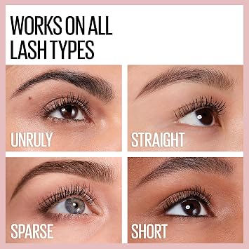 Maybelline Lash Sensational Waterproof Mascara, Lengthening and Volumizing for a Full Fan Effect, Brownish Black, 1 Count