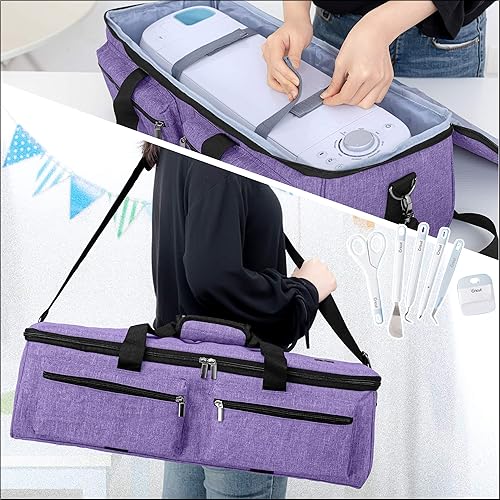Miniatura 7 de LUXJA Carrying Bag Compatible with Cricut Explore Air and Maker, Tote Bag Compatible with Cricut Explore Air, Silhouette Cameo 4 and Supplies