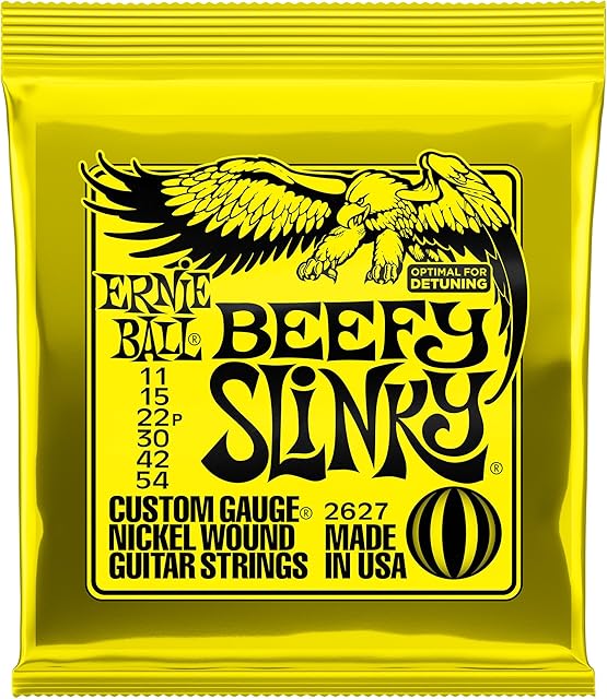 Ernie Ball Beefy Slinky Nickel Wound Electric Guitar Strings - 11-54 Gauge