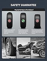 Vista 3 de AstroAI Medidor digital de presión de neumáticos con inflador, manómetro de aire de 250 PSI y accesorios de compresor de alta resistencia