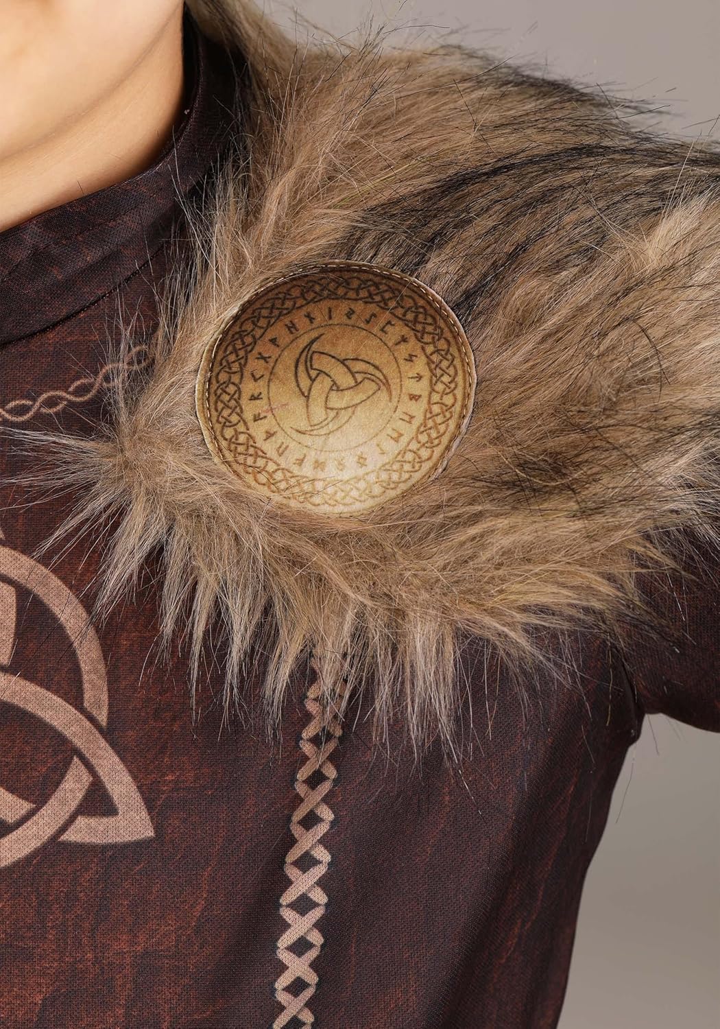 Kid's Victorious Viking Costume for Girls, For Halloween or Renaissance Dress Up Parties - Image 5