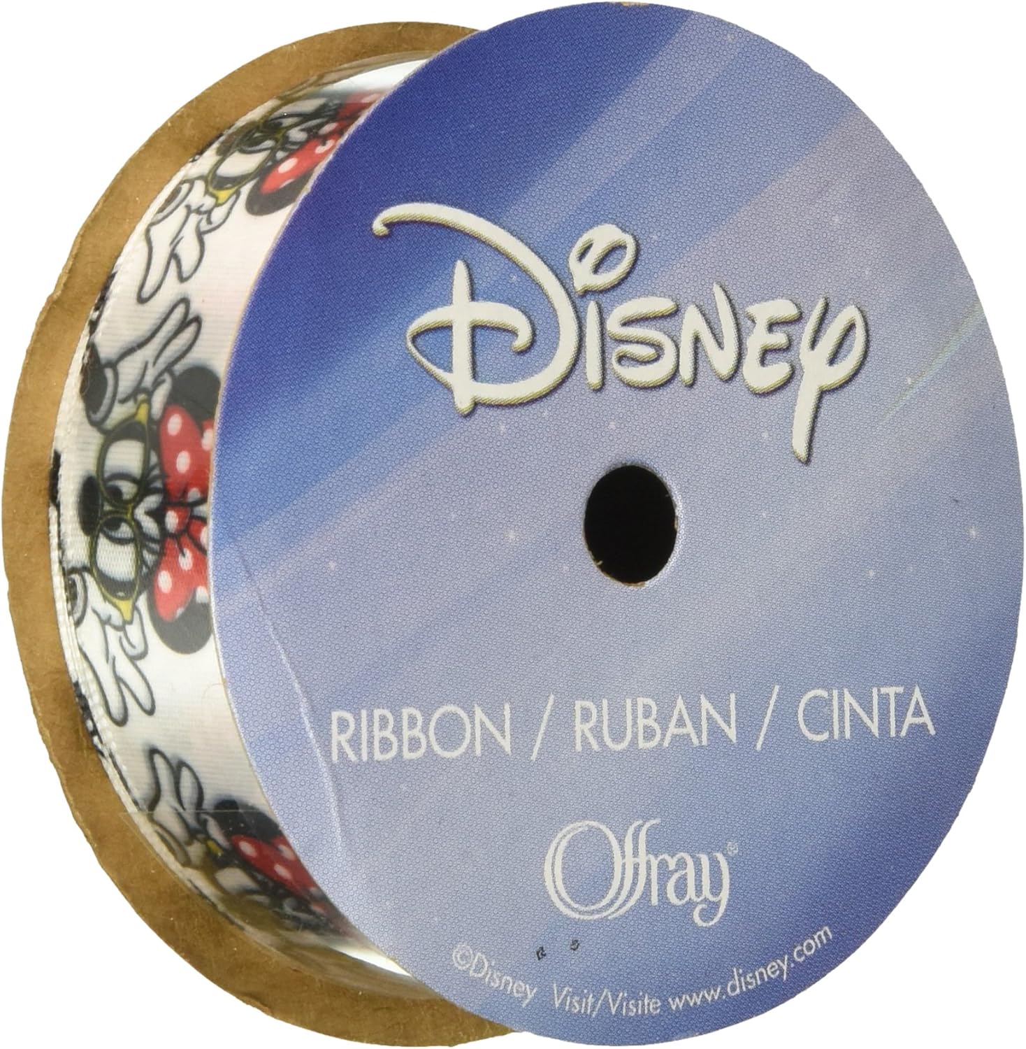 Offray Minnie Mouse Craft Ribbon, 7/8-Inch by 9-Feet, Glasses