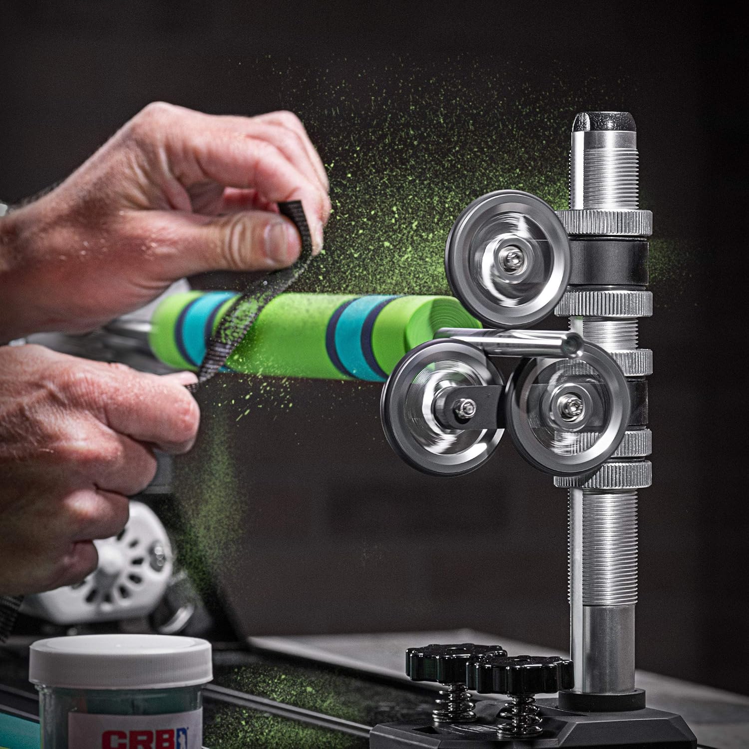 CRB PRO Roller Stand Rod Support - Adjustable 8” Aircraft-Grade Aluminum with Ball Bearing Rollers for RBS Track