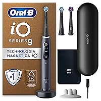 Oral-B Spazzolino Elettrico Ricaricabile iO 9 Nero, 3 Testine Oral B Di Ricambio