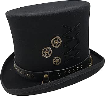 Different Touch 100% Wool Felt Victorian Mad Hatter Steampunk 6