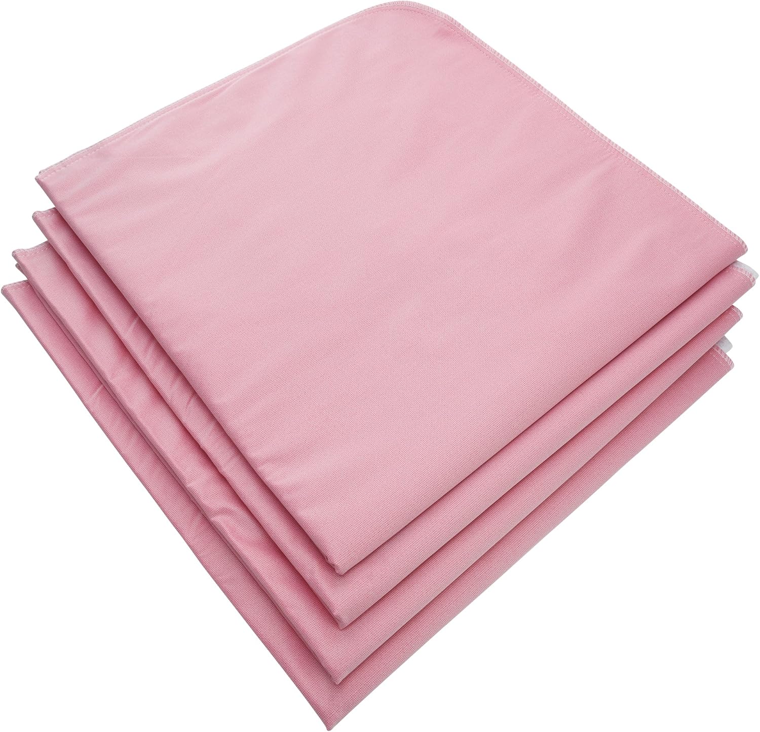 Weaved Collection Washable Reusable Incontinence Underpads, 34"x 36" (Pack of 4) Bed Pads Great for Pets and Adults (Pink)