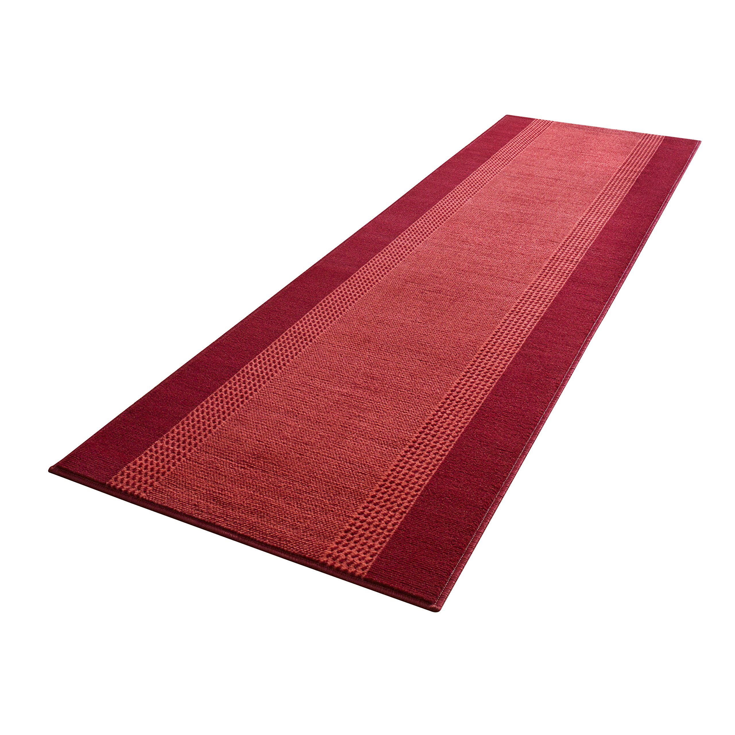 Hanse Home Tapijtloper met band, 80 x 450 cm, zacht, laagpolig tapijt, modern design, loper voor hal, slaapkamer, kinderkamer, badkamer, woonkamer, keuken, decoratieloper, zwart