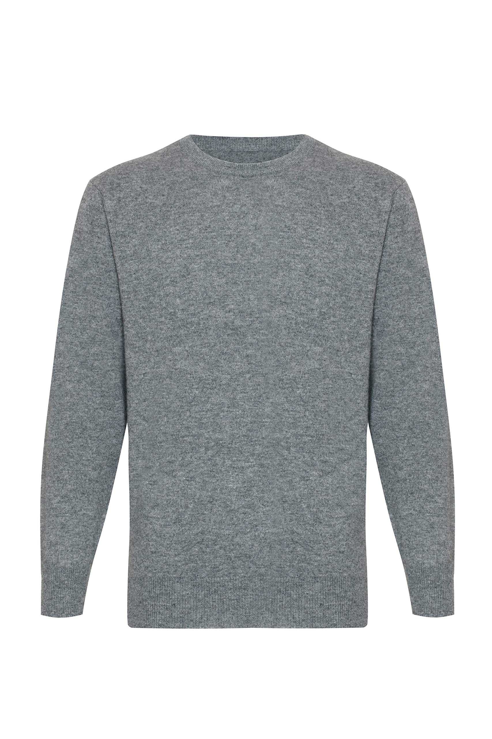 Lona Scott Mens Cashmere Jumper, Crew Neck, Grey L