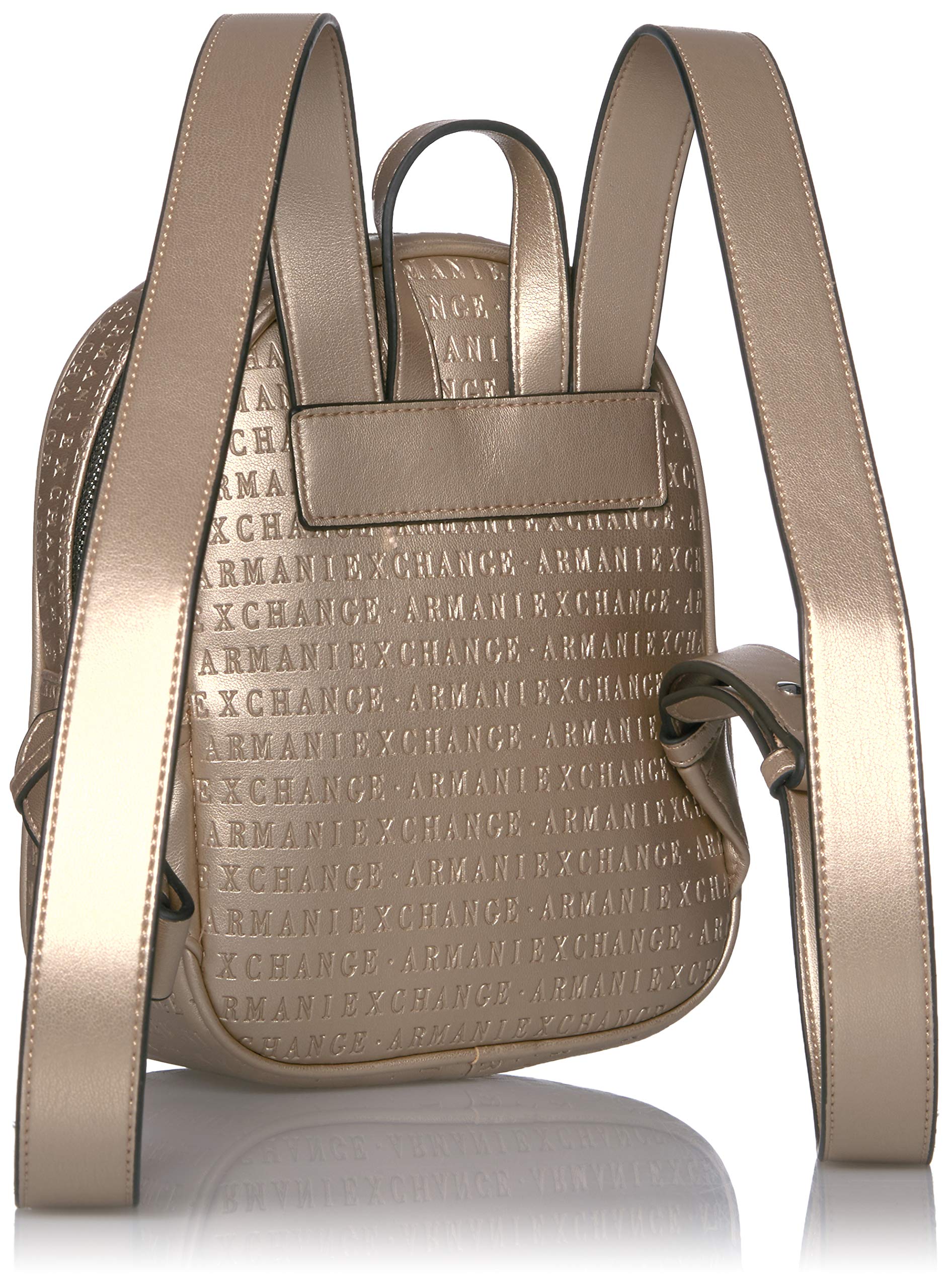Armani Exchange Cream Mini Backpack with Gold AX Studs Armani Exchange men main image 3