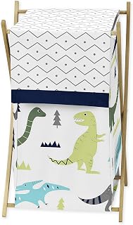 Baby Children Kids Clothes Laundry Hamper for Blue and Green Modern Dinosaur Bedding Set