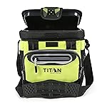 Titan by Arctic Zone Deep Freeze Cooler - 9 Can Zipperless Hardbody Cooler with Deep Freeze Insulation, HardBody Liner, and SmartShelf - Citrus