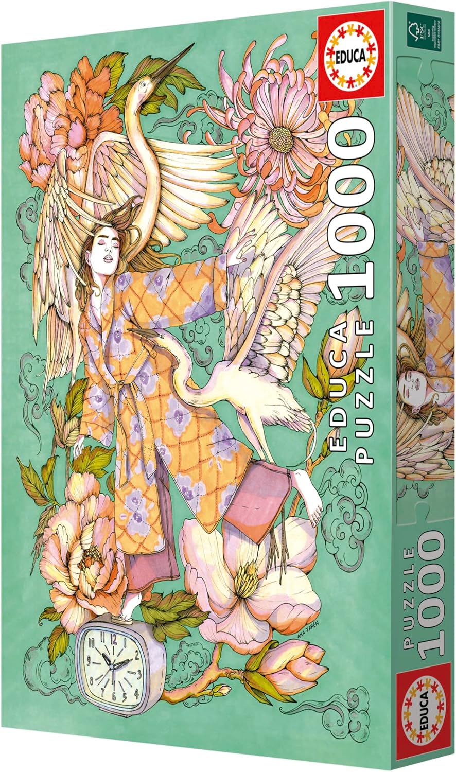 Educa - 1000 Piece Puzzle for Adults | Ana Jarén Awakening. Includes Glue Fix Puzzle. Measurements: 48 x 68 cm. from 14 Years (20249)